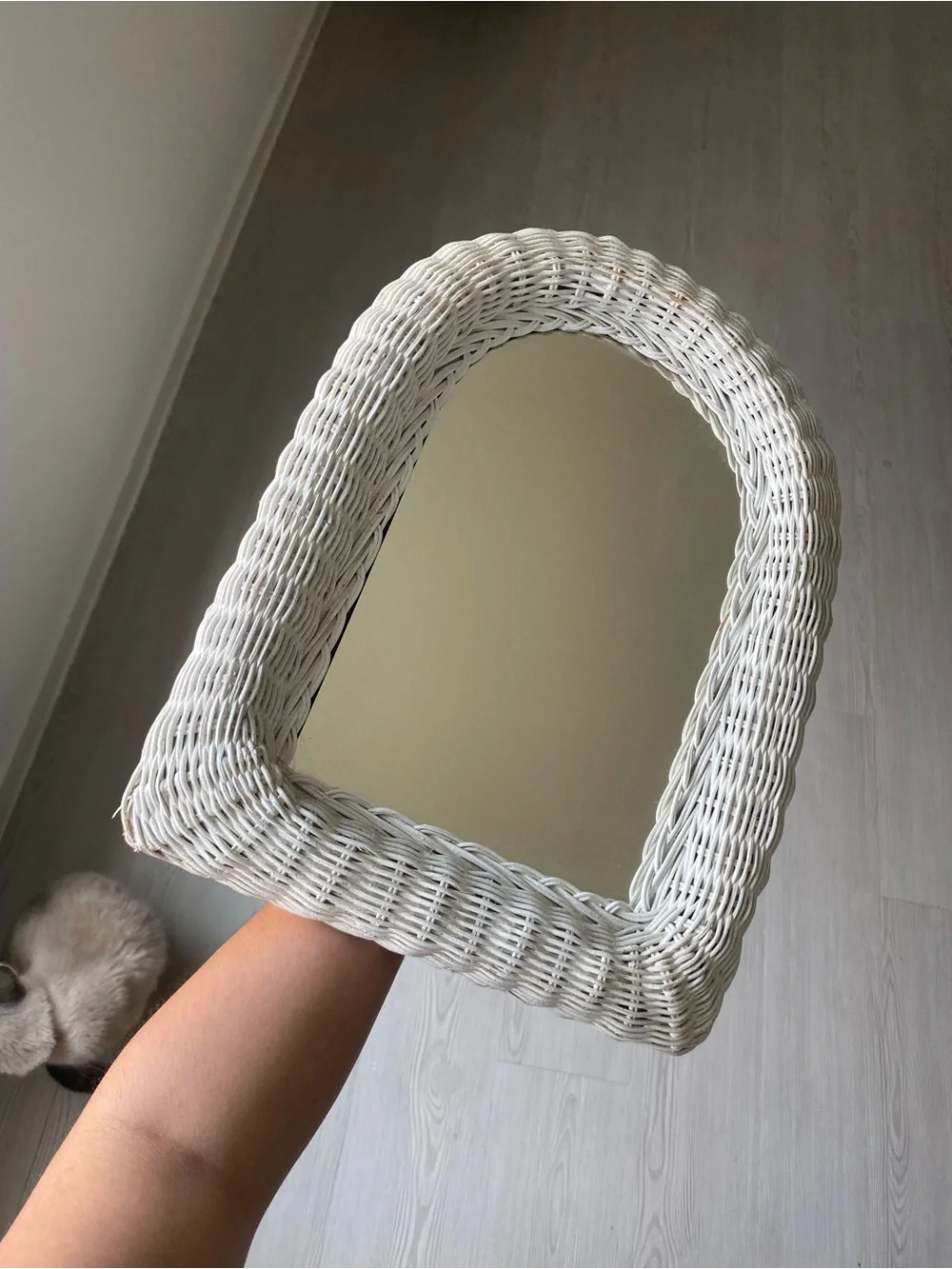 Arch Wicker Mirror